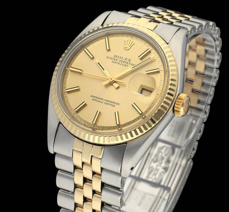 Rolex Datejust 1601 - 1973 - goud/staal - two/tone - Rolex horloge - Rolex kopen - Rolex heren horloge - Trophies Watches