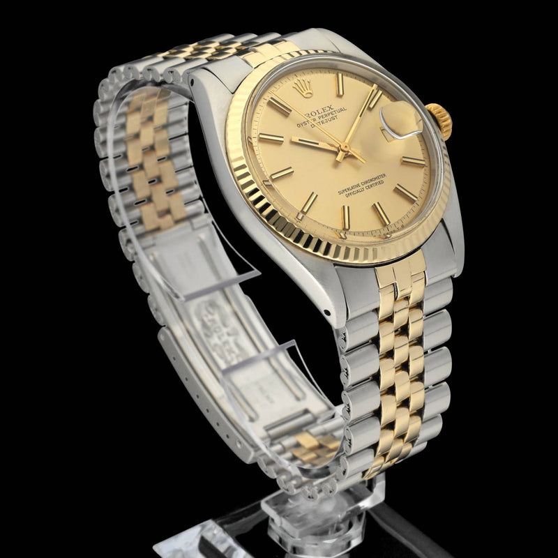 Rolex Datejust 1601 - 1973 - goud/staal - two/tone - Rolex horloge - Rolex kopen - Rolex heren horloge - Trophies Watches