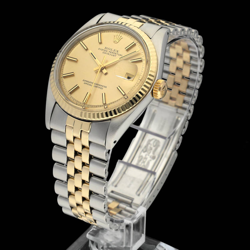 Rolex Datejust 1601 - 1973 - goud/staal - two/tone - Rolex horloge - Rolex kopen - Rolex heren horloge - Trophies Watches