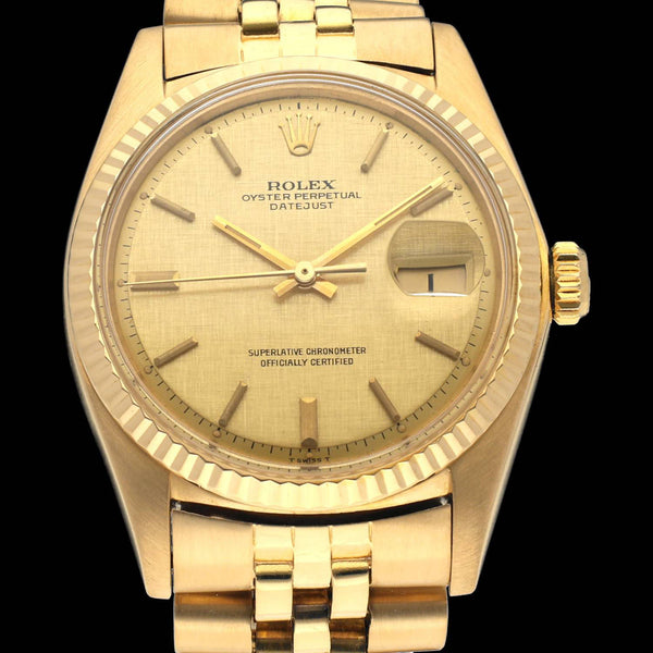 Rolex Datejust 1601 - 1973 - geelgoud- two/tone - Rolex horloge - Rolex kopen - Rolex heren horloge - Trophies Watches