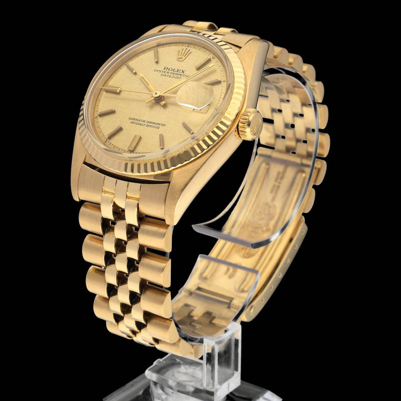 Rolex Datejust 1601 - 1973 - geelgoud- two/tone - Rolex horloge - Rolex kopen - Rolex heren horloge - Trophies Watches