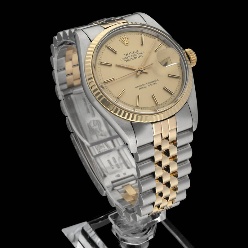 Rolex Datejust 1601 - 1976 - goud/staal - two/tone - Rolex horloge - Rolex kopen - Rolex heren horloge - Trophies Watches