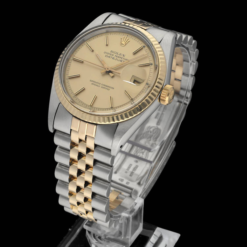 Rolex Datejust 1601 - 1976 - goud/staal - two/tone - Rolex horloge - Rolex kopen - Rolex heren horloge - Trophies Watches