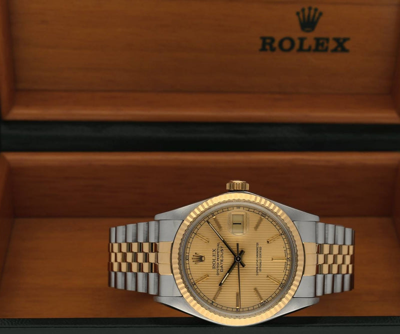 Rolex Datejust 16013 Tapestry - 1987 - Rolex horloge - Rolex kopen - Rolex heren horloge - Trophies Watches