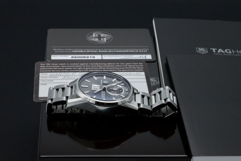 TAG Heuer Carrera Calibre 8 WAR5012.BA0723 - 2015 - TAG Heuer horloge - TAG Heuer kopen - TAG Heuer heren horloge - Trophies Watches