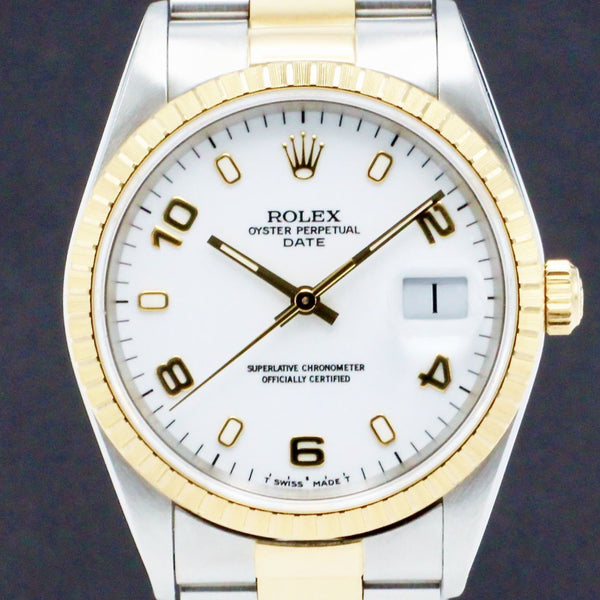 Rolex Oyster Perpetual Date 15223 - 1998 - Rolex horloge - Rolex kopen - Rolex heren horloge - Trophies Watches