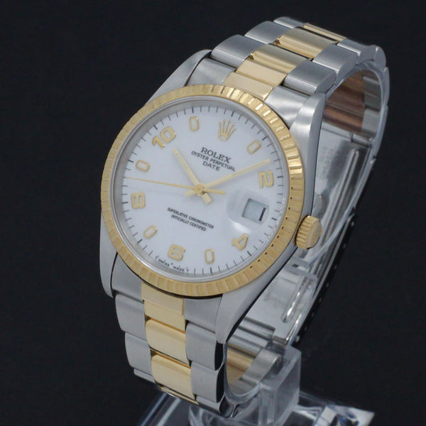 Rolex Oyster Perpetual Date 15223 - 1998 - Rolex horloge - Rolex kopen - Rolex heren horloge - Trophies Watches