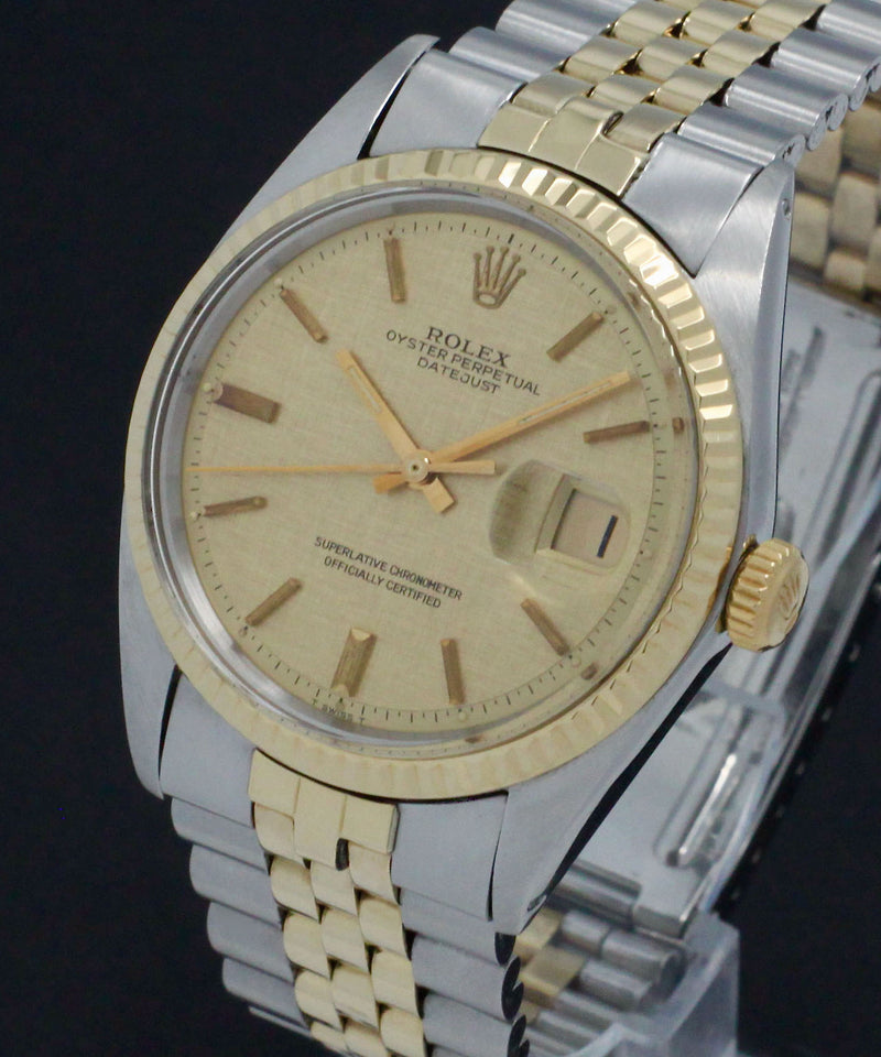 Rolex Datejust 1601 - 1972 - goud/staal - two/tone - Rolex horloge - Rolex kopen - Rolex heren horloge - Trophies Watches