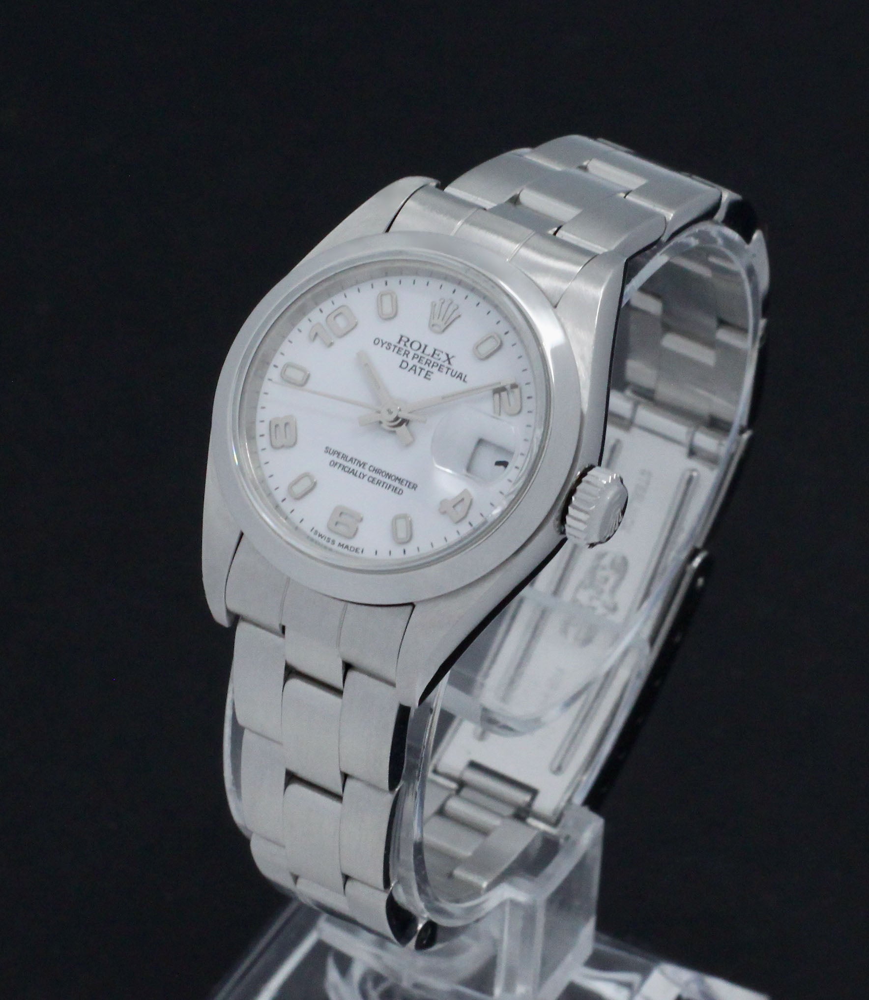 Rolex Oyster Perpetual Lady Date 79160 - 2001 - Rolex horloge - Rolex kopen - Rolex dames horloge - Trophies Watches