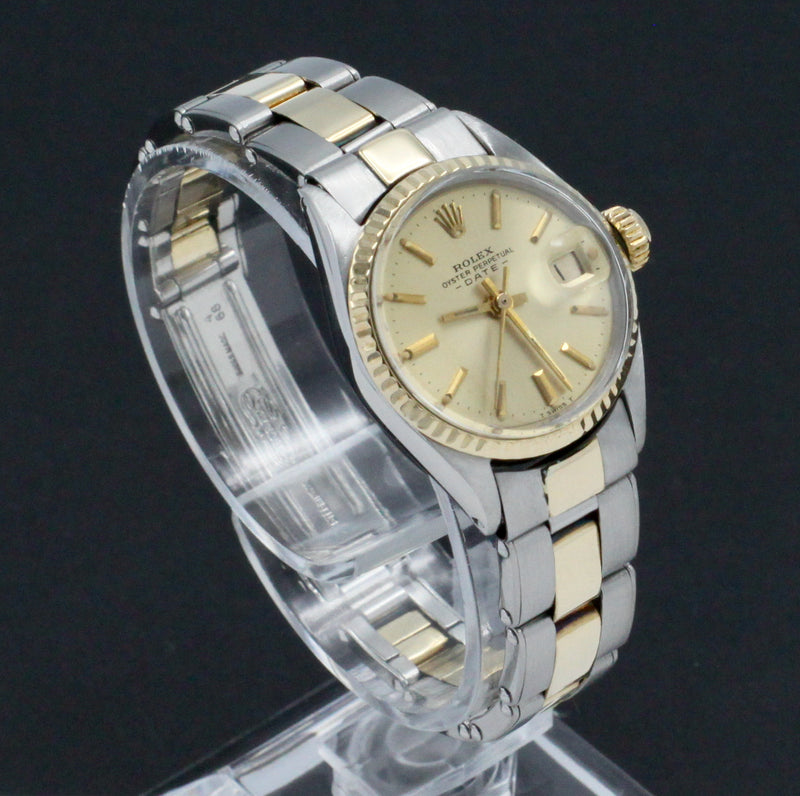 Rolex Oyster Perpetual Lady Date 6516 two-tone - 1979 - Rolex horloge - Rolex kopen - Rolex dames horloge - Trophies Watches