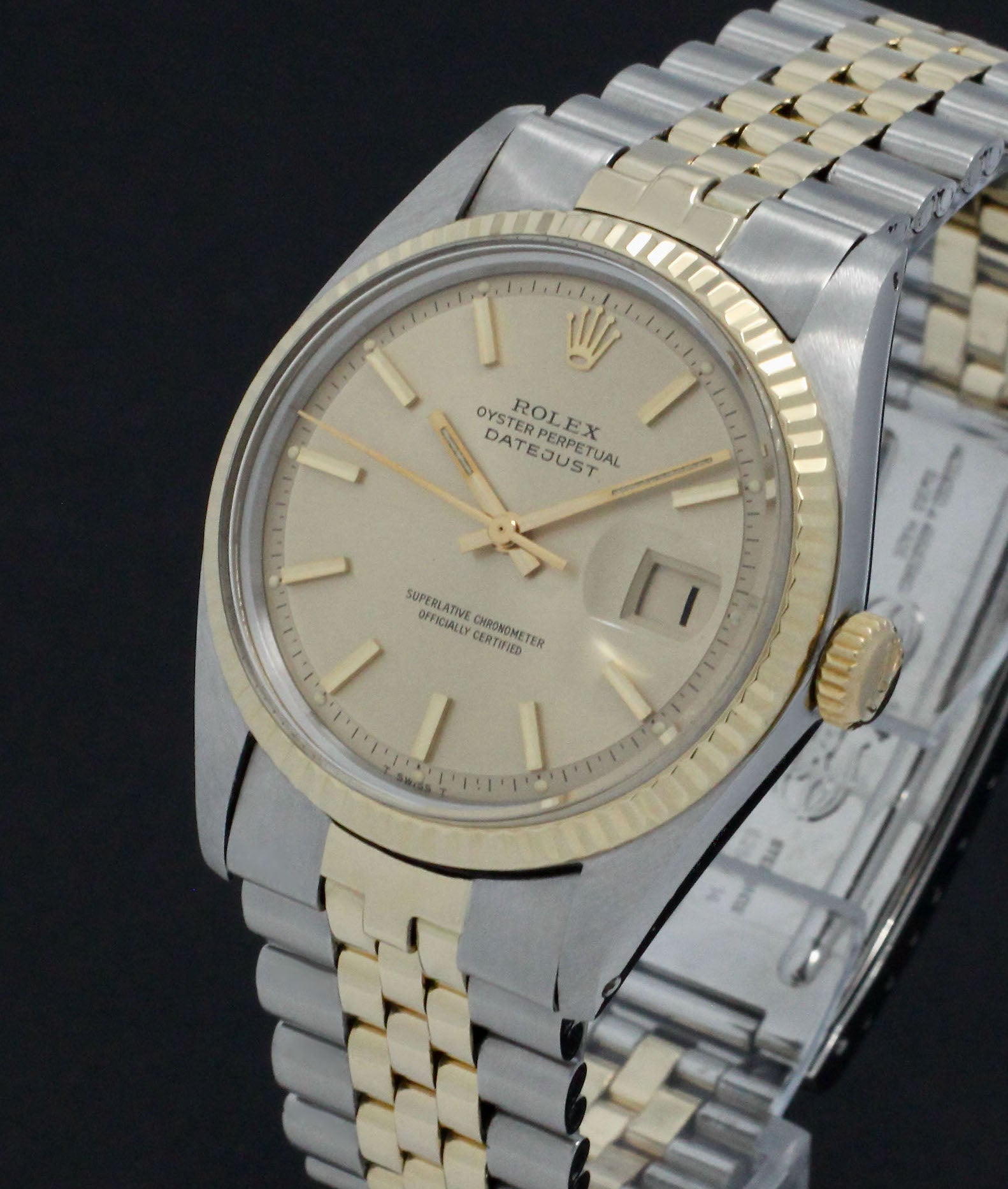 Rolex Datejust 1601 - 1974 - goud/staal - two/tone - Rolex horloge - Rolex kopen - Rolex heren horloge - Trophies Watches