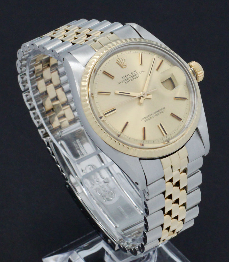 Rolex Datejust 1601 - 1970 - goud/staal - two/tone - Rolex horloge - Rolex kopen - Rolex heren horloge - Trophies Watches