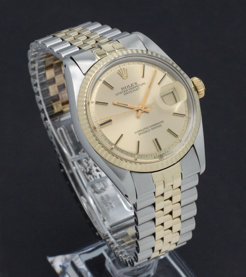 Rolex Datejust 1601 - 1973 - goud/staal - two/tone - Rolex horloge - Rolex kopen - Rolex heren horloge - Trophies Watches