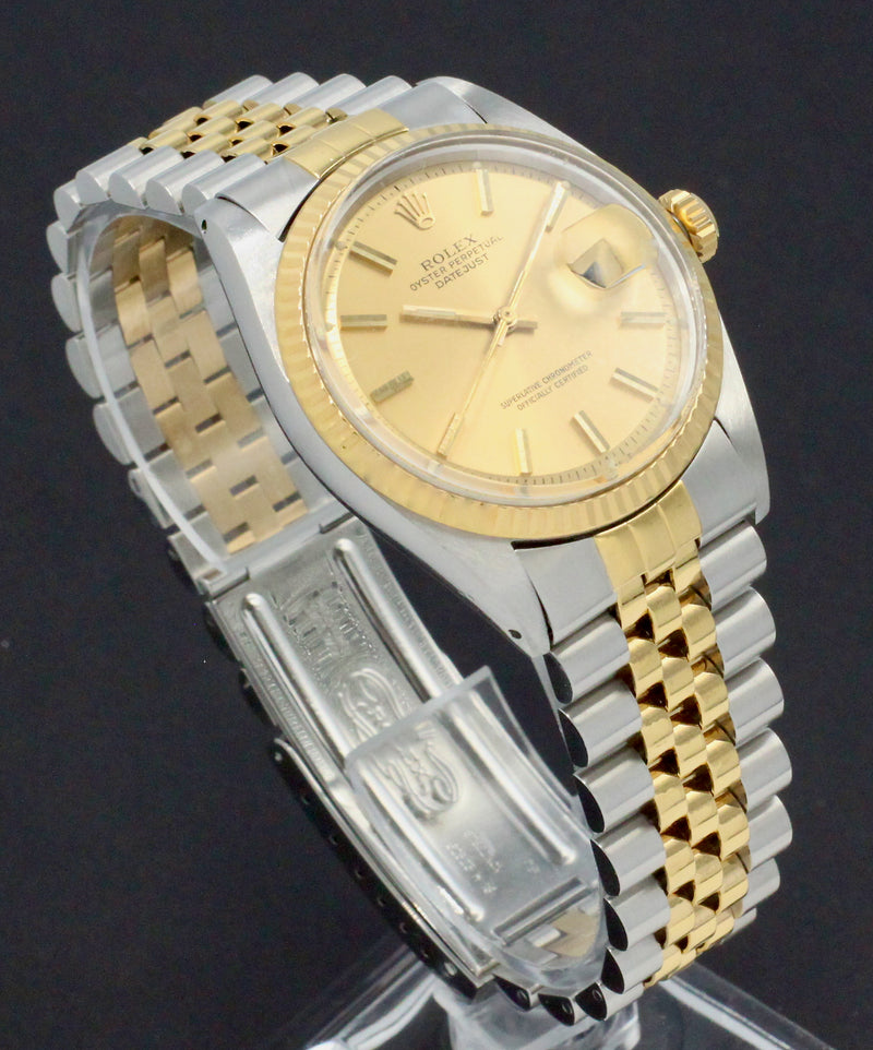 Rolex Datejust 1601 - 1978 - goud/staal - two/tone - Rolex horloge - Rolex kopen - Rolex heren horloge - Trophies Watches