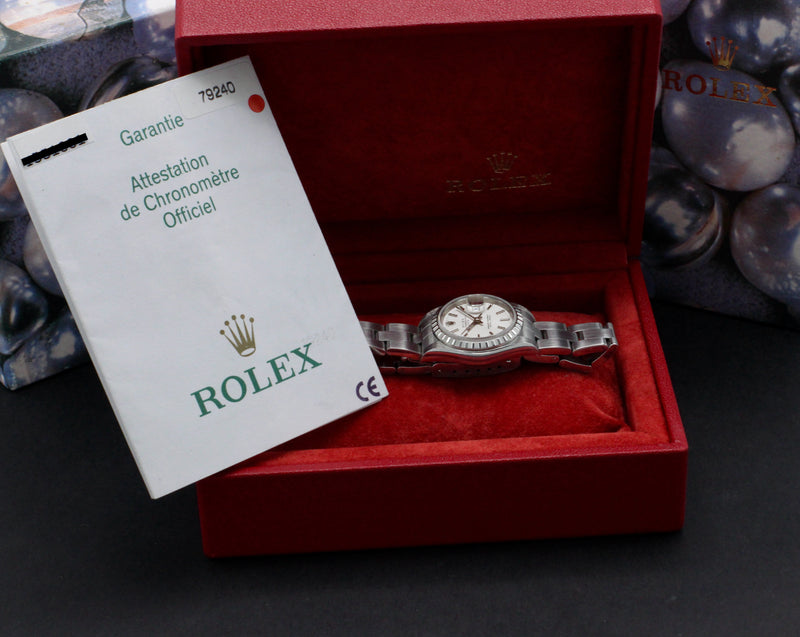 Rolex Oyster Perpetual Lady Date 69190 - 2003 - Rolex horloge - Rolex kopen - Rolex dames horloge - Trophies Watches